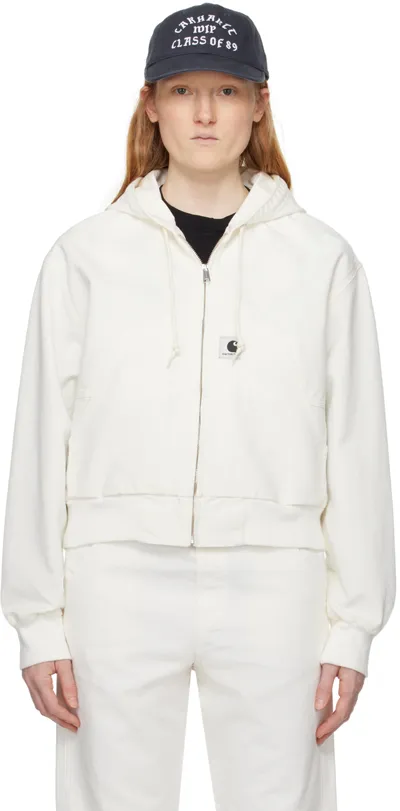 Carhartt White Amherst Jacket In Wax