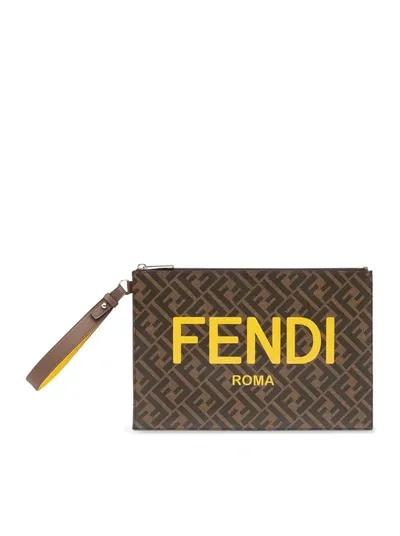 Fendi Clutch Pack In Brown