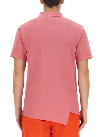 Comme Des Garçons Polo  X Lacoste In Pink