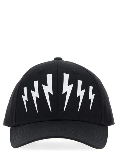 Neil Barrett Baseball Hat With Logo In Black