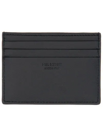 Neil Barrett Fair-isle Card Holder In Black