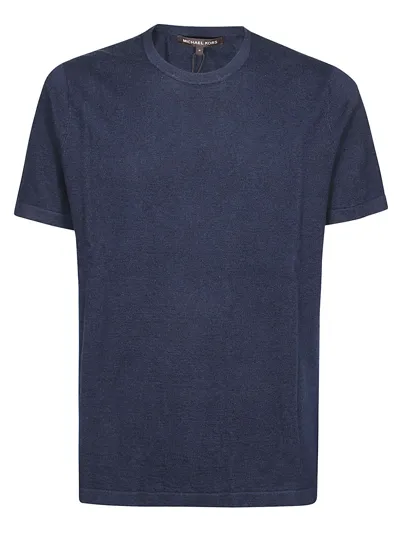 Michael Kors Short Sleeve Sweater In Blue