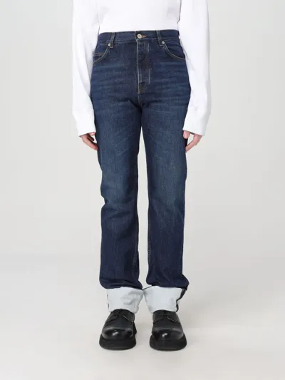 Loewe Fisherman Straight Turn-up Jeans In Black