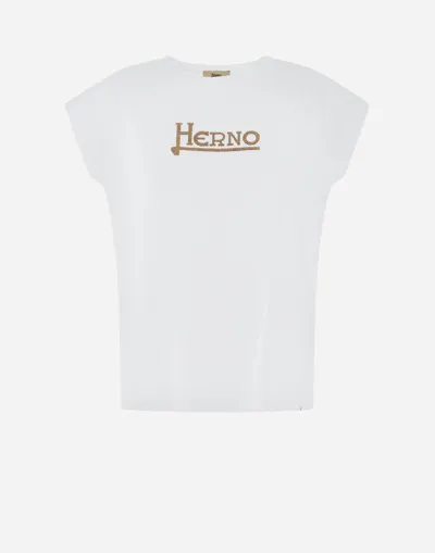 Herno Interlock Jersey T-shirt In White