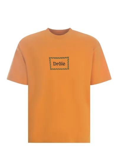 Drôle De Monsieur T-shirt Drole De Monsieur Tresse Made Of Cotton In Orange