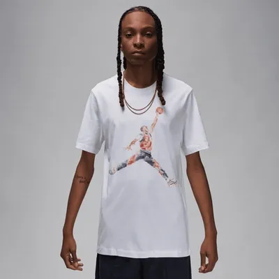 Jordan Mens  Jumpman Watercolor Short Sleeve Crew In White/red