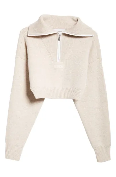 Coperni Boxy Half-zip Sweater In Sand