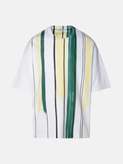 Lanvin Striped Print T-shirt In White