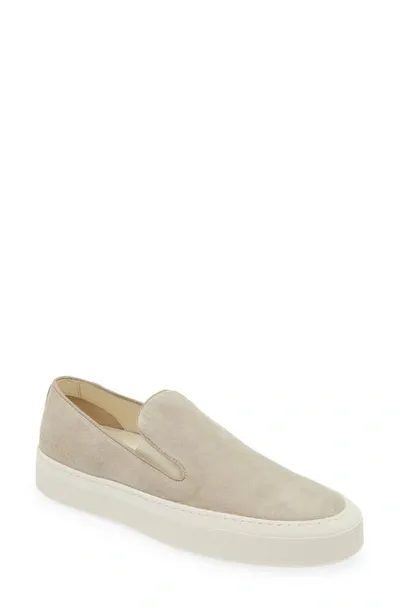 Common Projects Nubuck Slip-on Sneakers In Gray