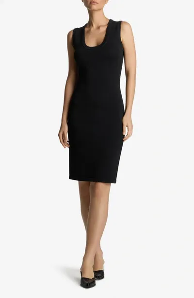 St John Santiago Knit Scoop Neck Dress In Black