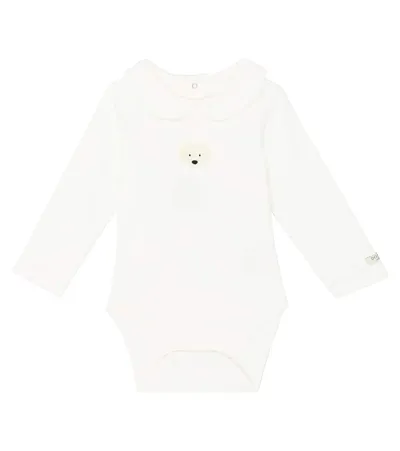 Donsje Baby Davo Cotton Bodysuit In Off White