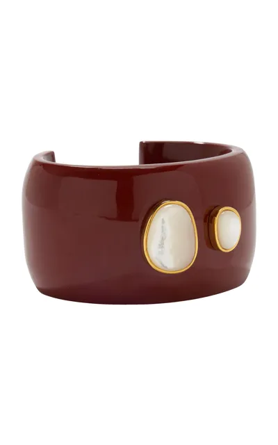 Lizzie Fortunato Lanna Cuff In Burgundy