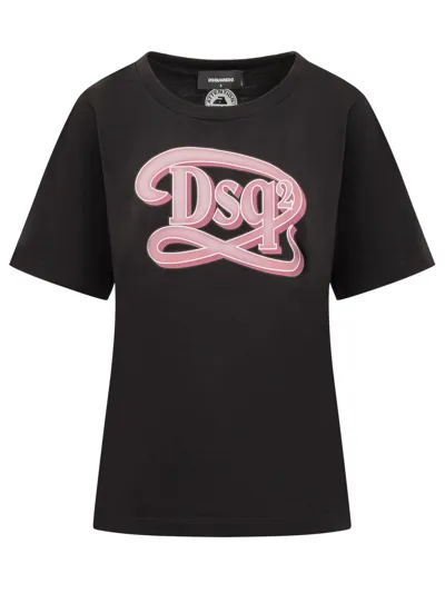 Dsquared2 T-shirt With Logo In Black