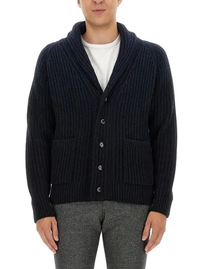 Brioni Cashmere Cardigan In Blue