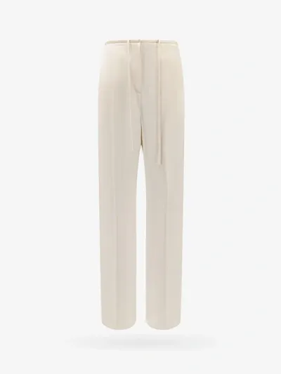 Le 17 Septembre Satin Trouser In White