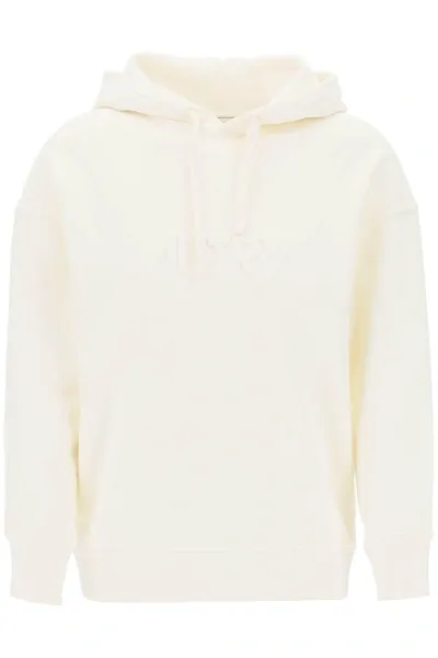 Autry Logo-embossed Hoodie In White,neutro