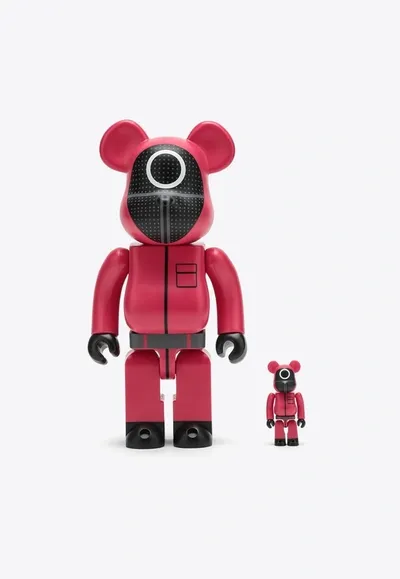 Medicom Toy Bearbrick 100%+400% Squid Game Guard Circle In Red