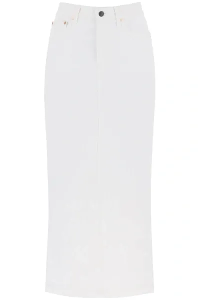 Wardrobe.nyc Column Denim Maxi Skirt In White