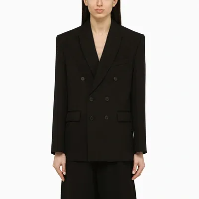 Wardrobe.nyc Double-breasted Blazer In Black