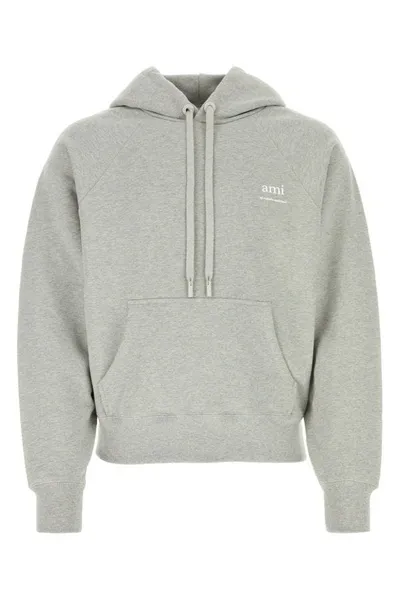 Ami Alexandre Mattiussi Ami Sweatshirts In Gray