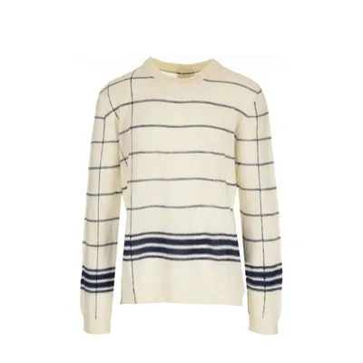 Maison Margiela Striped Sweater In White