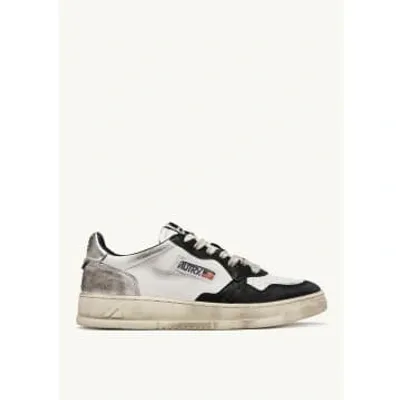 Autry Super Vintage Color-block Sneakers In Black