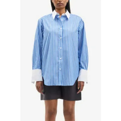 Samsoe & Samsoe Blue Stripe Salovas Shirt