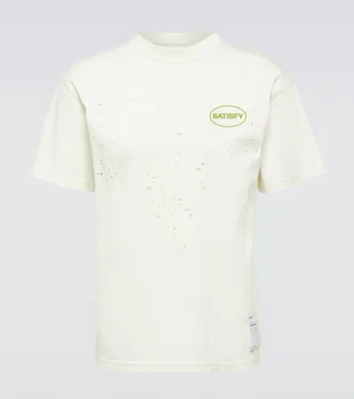 Satisfy Logo Cotton Jersey T-shirt In White