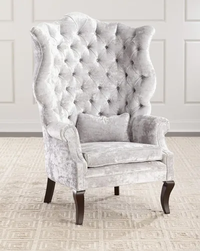 Haute House Pantages Wing Chair In Silver