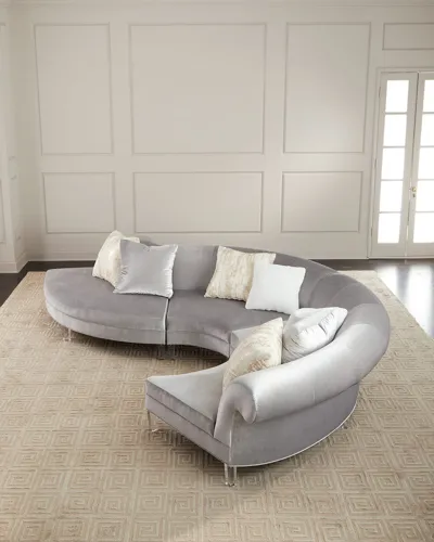 Haute House Adele Sectional In Light Grey