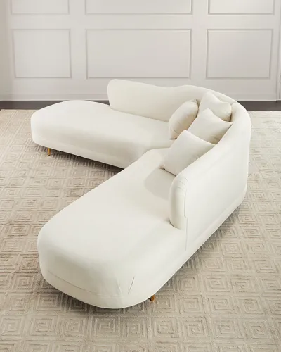 Haute House Avery Sectional, 220" In Ivory