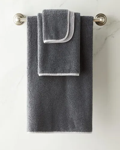 Graccioza Bicolor Bath Towel In Silver/storm