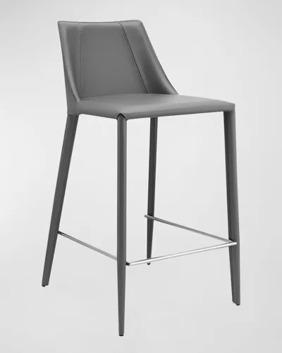 Euro Style Kalle 26" Counter Stool In Gray