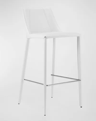 Euro Style Kalle 30" Bar Stool In White