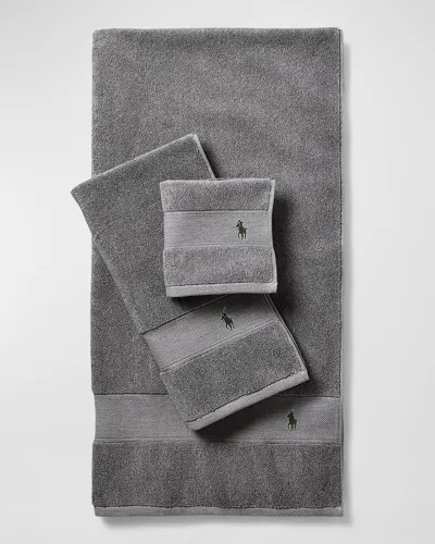 Ralph Lauren Polo Player Wash Towel In Barclay Heather