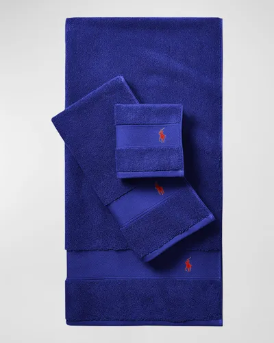 Ralph Lauren Polo Player Hand Towel In Heritage Royal