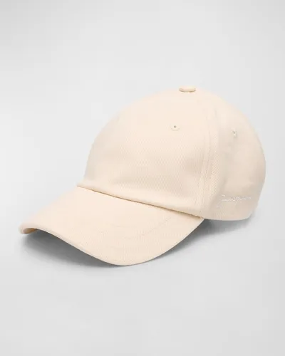 Jacquemus La Casquette Logo Baseball Hat In White