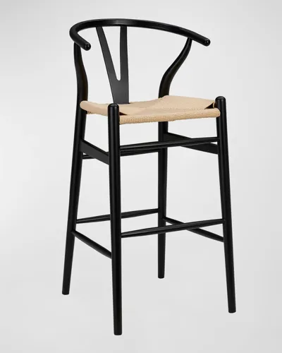 Euro Style Evelina Bar Stool In Black