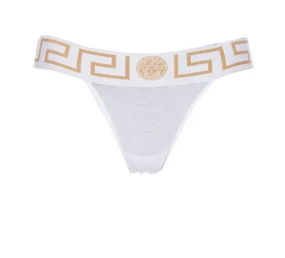 Versace Greca Logo Briefs In White