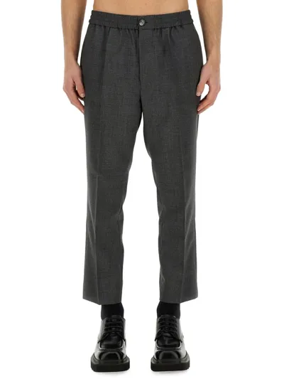 Ami Alexandre Mattiussi Ami Paris Mid Rise Tailored Cut Trousers In Grey