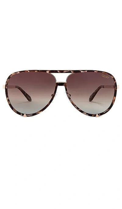 Quay High Profile Polarized Sunglasses In Brown Tort & Brown