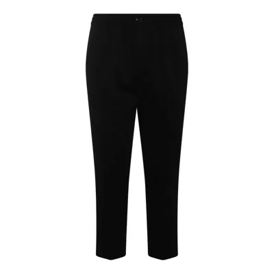 Ami Alexandre Mattiussi Ami Elastic Waist Straight Leg Trousers In Black