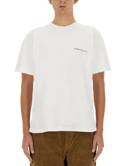 Awake Ny T-shirt With Logo In White