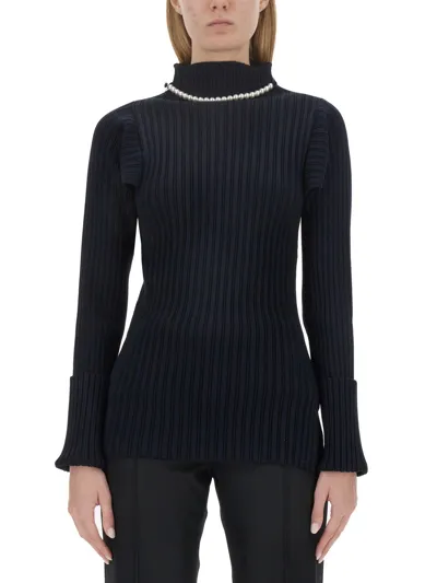 Philosophy Di Lorenzo Serafini Ribbed Stretch Knit In Blue