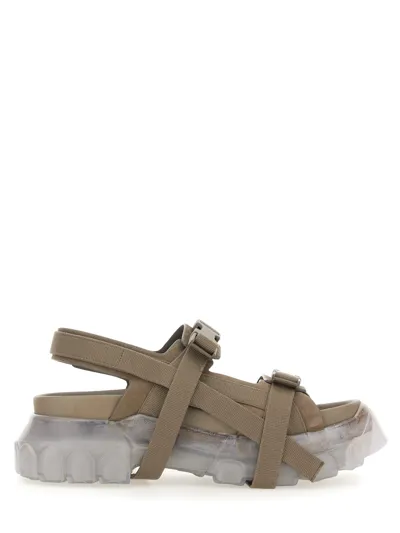 Rick Owens Buckle Detailed Sandals In Beige