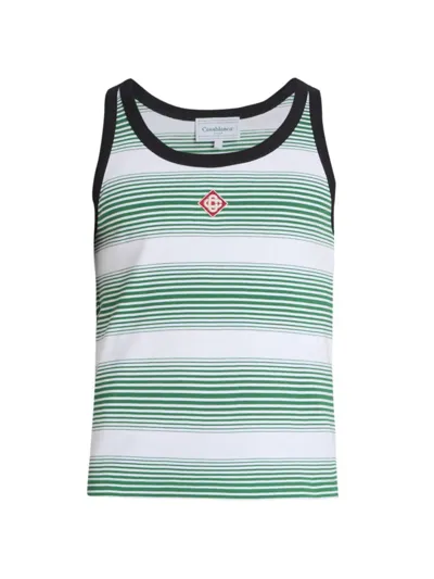 Casablanca Men's Logo Stripe Ringer Tank Top In Gradient Stripe