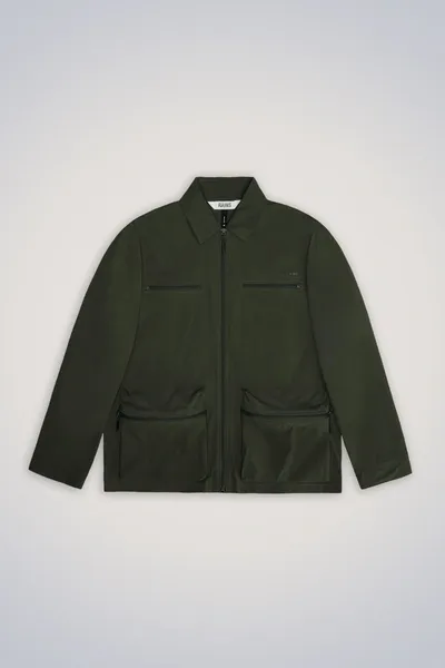 Rains Tomar Overshirt In Green