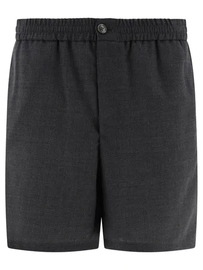 Ami Alexandre Mattiussi Ami Paris Virgin Wool Shorts In Grey