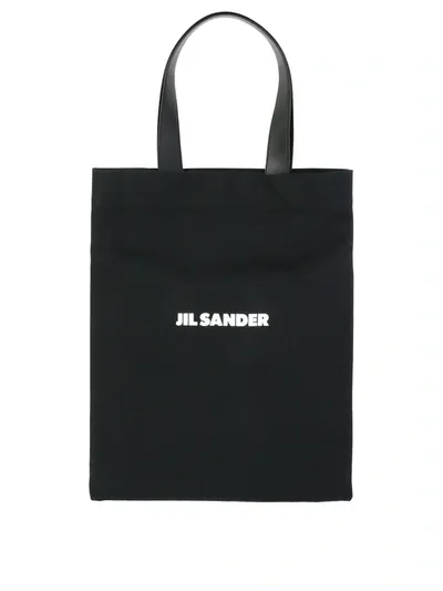 Jil Sander Book Tote Grande In Black