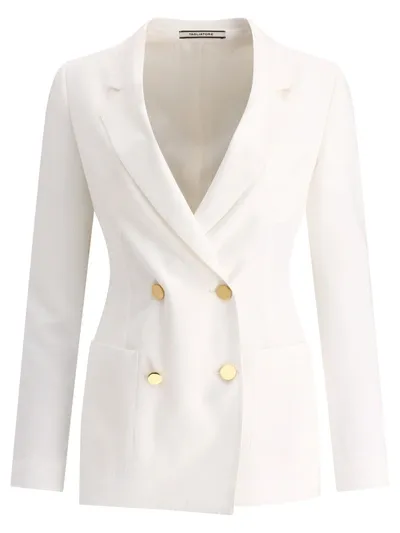 Tagliatore Nayade Double-breasted Blazer In White